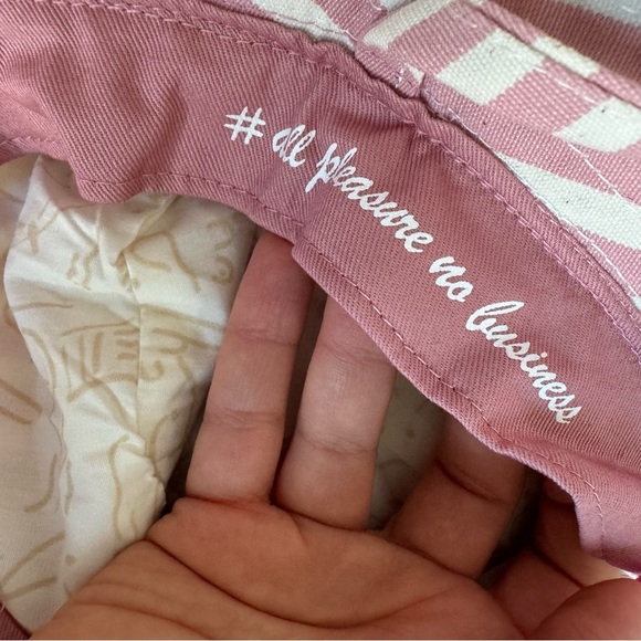 Business & Pleasure Wide Brim Beach Hat in Pink Stripe - Picture 6 of 7